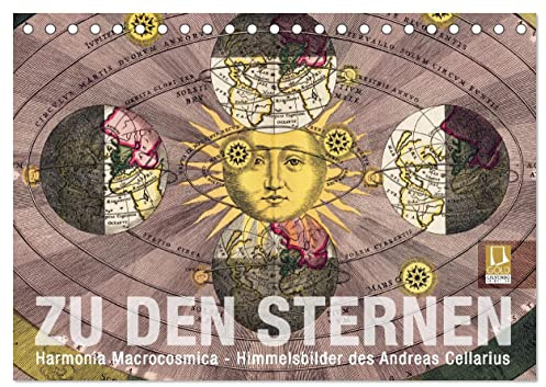 Zu den Sternen (Tischkalender 2026 DIN A5 quer), CALVENDO Monatskalender: Harmonia Macrocosmica - Himmelsbilder des Andreas Cellarius (CALVENDO Wissenschaft)