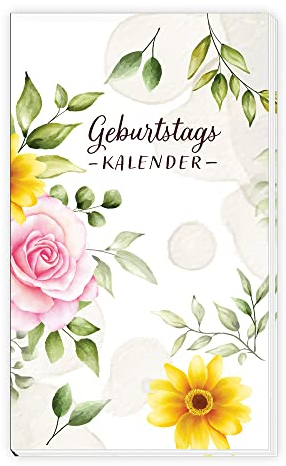 TRÖTSCH - Taschenkalender Geburtstagskalender Blumen | Jahresunabhängiges Geburtstagskalenderbuch | Eintragebuch Geburtstagsplaner | Immerwährend: ... Eintragebuch Geburtstagsplaner