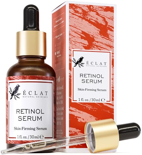 Eclat Skincare Retinol Serum for Face - Pure Retinol with Hyaluronic Acid & Vitamin E - Anti Aging & Anti Wrinkle Face Care - Retinol Serum for Dark Spot, Acne, Scar - Moisturising & Repairs 1 fl oz