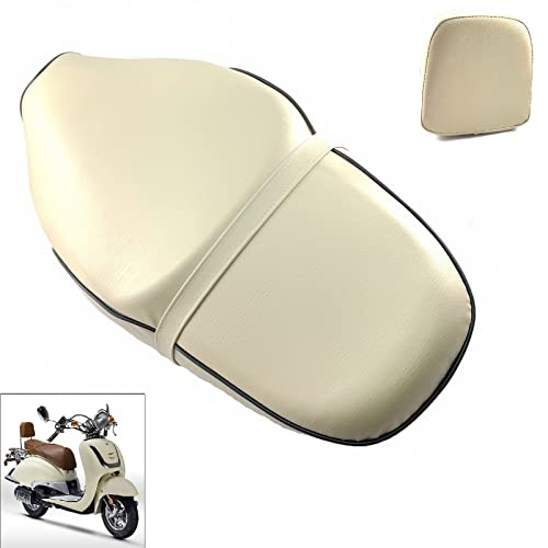 SITZBANK + LEHNE in BEIGE für BENZHOU YIYING YY50QT-21 YY125T-19 - FIRENZE 50 - ZNEN RETRO CRUISER ZN50QT-E - FOSTI 50 FT50QT-E/QINGQI KYMCO BAOTIAN HYOSUNG FLEX TECH CHINA ROLLER GY6
