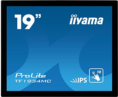 iiyama ProLite TF1934MC-B7X 48cm 19 IPS LED-Monitor Full HD Open Frame 10 Punkt Multitouch kapazitiv VGA HDMI DP 7H IP65 Touch-durch-Glas Anti-Fingerprint schwarz