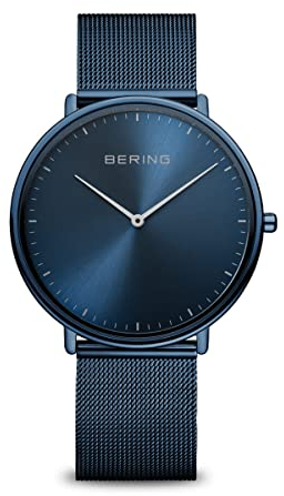 BERING Unisex Uhr Quarz Movement - Ultra Slim Collection mit Edelstahl und Saphirglas 15739-397 - Wasserdicht: 3 ATM