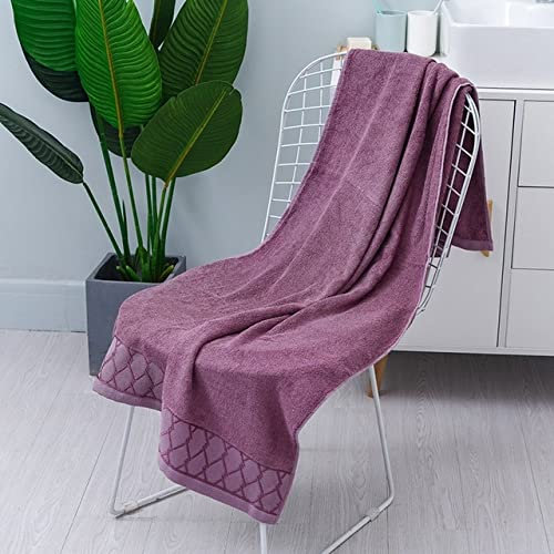 SENNIAN Bath towel,70x140cm Bamboo Charcoal Bath Towels Adult Soft Absorbent Microfiber Bamboo Fabric Towel Bathroom Sets Beach Towels For Home,Purple,70x140cm