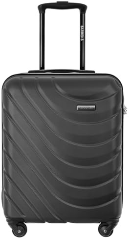 BARRENS Handgepäck Koffer 55x40x20 cm | Kabinengepäck | Chiffrierschloss Reisekoffer | Handgepäck mit 4 Rollen | Flexibler Griff | Hartschalenkoffer | Airline-kompatibel (Schwarz 34L)