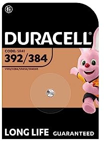 1 x Duracell 392/384 (1 Blister mit 1 Batterie), 1 Batterie (SR41/V392/V384/SR41W/SR41WS)