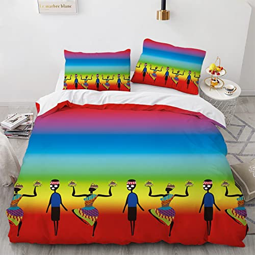 ApttEk Weiches Polyester Bettbezüge 135X200 Langlebig Und Schnell Trocknend Bettwäsche 135 X 200 cm Ägypten + Kissenbezug 80X80 cm Allergie Bettwäsche Set Anti Milben