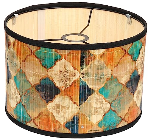 OSALADI Trommel-Lampenschirm Wandleuchten Dekorative Lampenschirm Stehlampe FüR Tischlampen Pendelleucht Boho e Gewebter