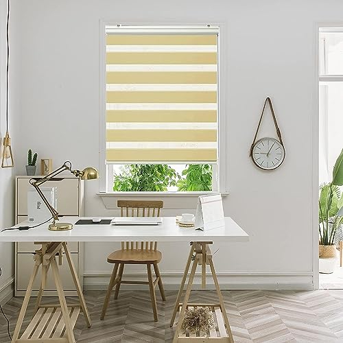 Jalousette 120 x 350 cm Sichtschutz, Lichtschutz, Blendschutz Tür Fenster Sonnenschutz Inkl. Aller Montage-Teile für Tür und Fenster, Sandgelb