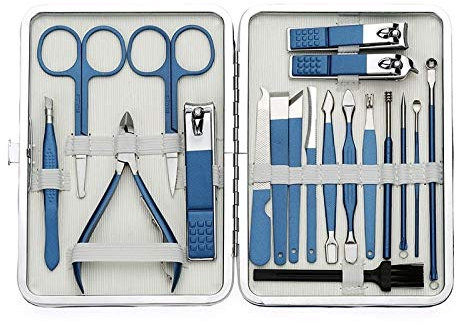 Set de Manicura Pedicura Kit de cuidado de las uñas Professional Kit de cuidado de la manicura del conjunto de la manicura del conjunto de clavos con herramientas de cuidado facial Manicura Pedicura K