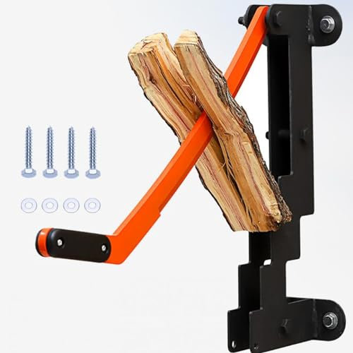 Wall Mounted Wood Splitter, Wall Mounted Log Splitter, High Carbon Steel Labor Saving High Hardness Manual Wood Splitter Tool Log Splitter for Camping Outdoor