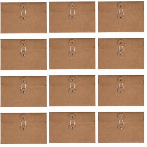 Operitacx 24stücke Kraftpapier Umschläge Vintage Design Für Einladungen Grußkarten Und Kleine Gegenstände Geeignet Für Büro Und Zuhause