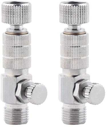 LIMEOW 2 Stück Metall-Luftschlauchverbinder, 1/8-Zoll Metall Airbrush Schnellspanner, Einstellbar Anschlussadapter Airbrush-Zubehör, Airbrush Schnellkupplung, für Airbrush Kompressoren