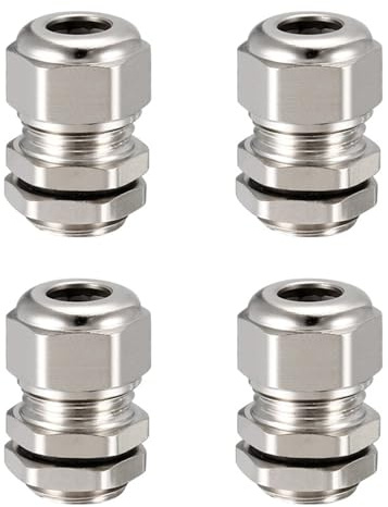 ORTAVA 4 Stück Kabelverschraubung M8*1,25, Kabelverschraubung, Kabeldurchführung Wasserdicht, Kabelverbinder Hergestellt Aus Hochwertigem Messing, für 2-5 mm Kabelanschluss