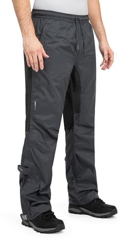 Höhenhorn Pluvia - Pantalones de lluvia para hombre, impermeables, transpirables, con bolsa de transporte, gris, S