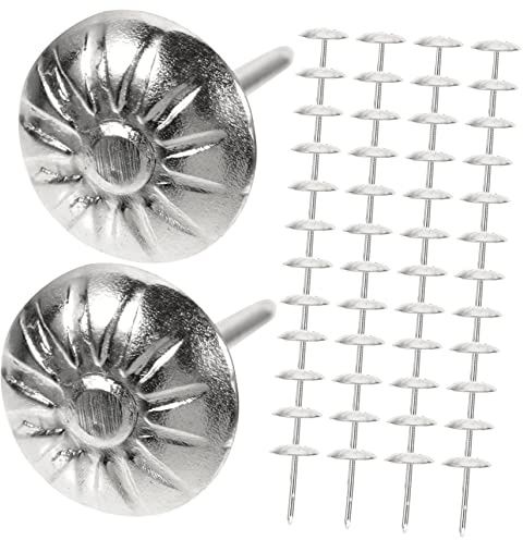BCOATH Polsternägel Retro Stil 300 Stück Möbel Polsterstifte Eisen Silber Weiß Vintage Dekoration Für Sofa Heimwerker Möbelzubehör