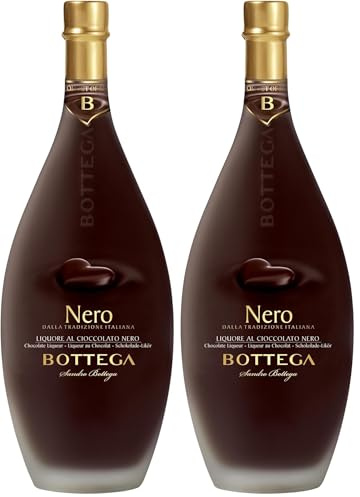 Bottega Nero Liquore Vegan al Cioccolato - 500ml (Confezione da 2)