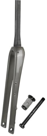 BSFHQS Rennräder Starrgabel 1-1/2 Konisches Rohr Carbon Gabel 700 * 45C Gravel Fahrradgabel Scheibenbremse Fahrräder Vordergabel 12 * 100mm Steckachse(Gray)
