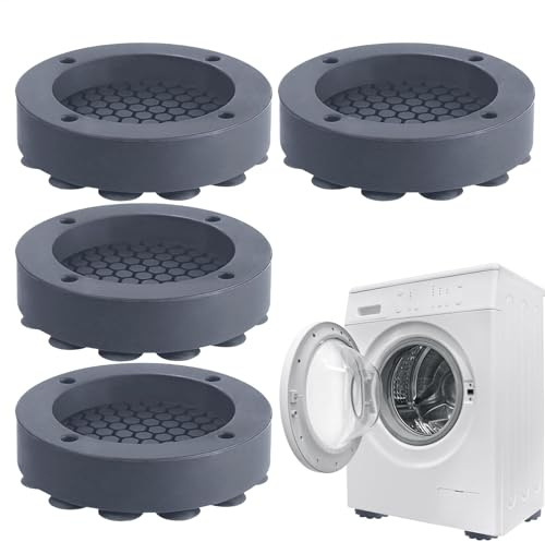 Anti-Walking Waschtrockner Podeste – Waschtrockner bewegliche Pads | Stoßdämpfende Matte für Waschmaschine | Anti-Vibrationspads vergrößerte Waschmatte Schutz für Waschmaschine Trockner Laufband