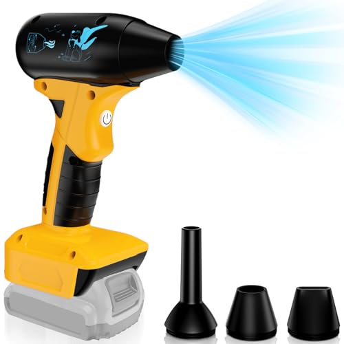 Jet Dry Mini Gebläse für Dewalt 20V/60V Akku,für Dewalt Laubbläser,130000RPM 20V Akku Jet Gebläse,Jet-Lüftergebläse für Computertastatur, Reinigung, Auto-Trocknen,Outdoor (ohne Batterie)