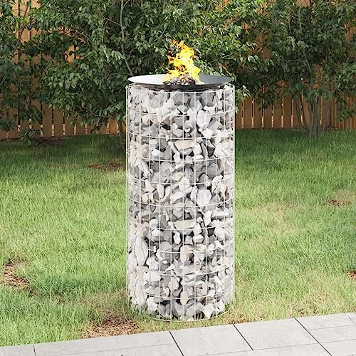 Haus & Garten, Kamine, Gabionen-Feuerstelle, 50 cm, verzinktes Eisen