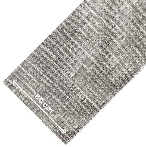 OLIVO.shop Tappeto Cucina Antiscivolo Lavabile Passatoia per Cucina Multiuso al Metro Passatoia Pvc Effetto Rattan, ROTOLO LOTUS Grigio (50x210 cm)