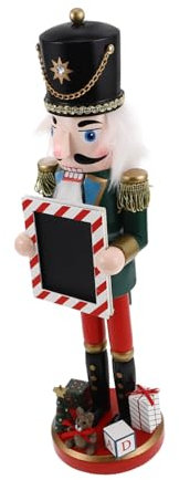 TOPPERFUN Figurine Casse-Noisette Bois Design Délicat Décoration De Fête Soldat pour Table Bureau à Domicile