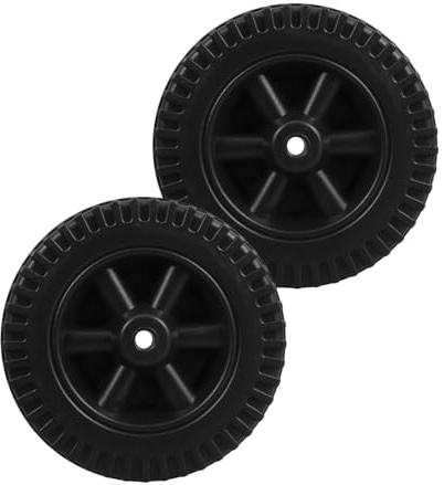 Lurrose 2 Ruote Per Carrello Grill Da 6 Pollici in Pe Resistente, Ricambio Per Barbecue a Gas Design Leggero e Resistente Alle Alte Temperature, Accessorio Per Grill Da Giardino