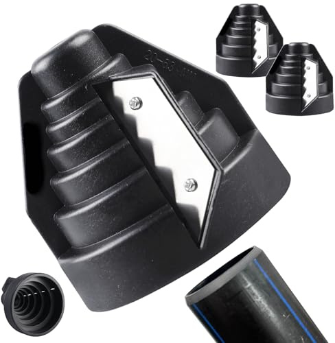 2 Stück Rohrentgrater Kunststoffrohr Fasenwerkzeug: WIYETY Rohrentgrater Handentgrater Rohr Entgrater, PE PVC PP Rohr Entgrater, Werkzeug zum Anfasen für 20, 25, 32, 40, 50 und 63mm