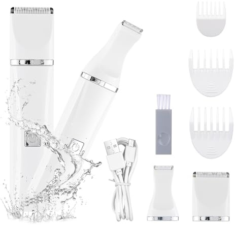 Yooikeey Bikini Trimmer Women, Rechargeable Lady Shaver Hair Trimmer Women, IPX7 Wet&Dry Painless Pubic Body Groomer for Legs, Underarms & Bikini Line, Cordless Waterproof Electric Razor