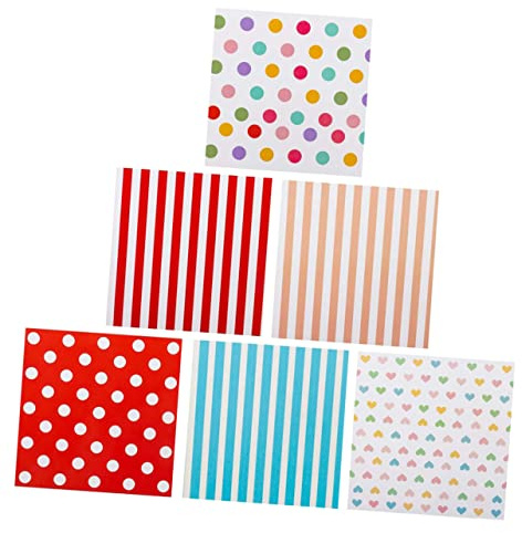 Beaupretty 6blätter Diy-geschenkpapier zum Basteln Geschenkverpackungsmaterial in Leuchtenden Farben und Schicken Mustern für Bücher Geschenkboxen Hochzeiten Jubiläen und Geburtstage