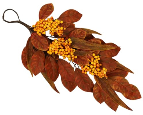 MAGICLULU Foglia d Acero Bacche Ciondolo Decorativo Ornamento da Appendere per Festa del Raccolto Ringraziamento Autunnale Ciondolo Forma di Foglia d Acero e Bacche Finte