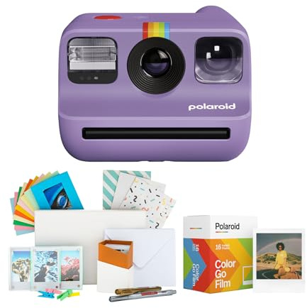Polaroid Go Generation 2 Instant Camera with Self-Timer Double Exposure Modes (Purple) and Accessories Bundle (3 Items)