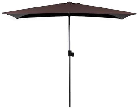 250 x 130 cm Terrassenschirm für den Außenbereich, verstellbarer Sonnenschirm, Wandschirm, Garten, halbe Überdachung mit Kurbel und 5 Rippen, perfekt für Balkon und Terrasse