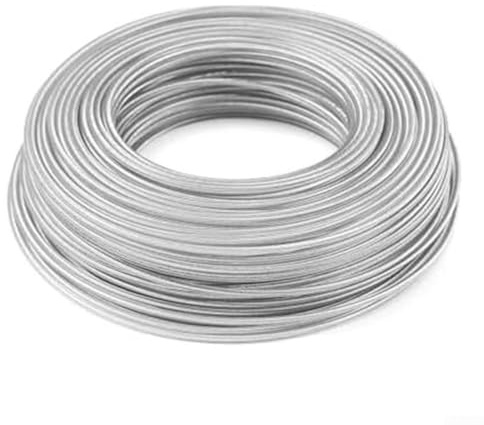 Filo per tagliaerba resistente con anima in acciaio e strato esterno in nylon per prestazioni migliorate, compatibile con tagliabordi elettrici e benzina (2,4 mm x 60 m)