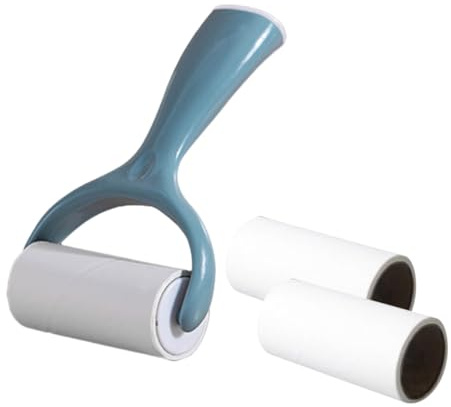 SEWACC Solid Color Lint Roller with Wooden Handle Clothes Cleaning Tool for Pet Hair and Dust Removal Portable and Hair Brush for Sweaters Coats Blankets Travel-friendly Design