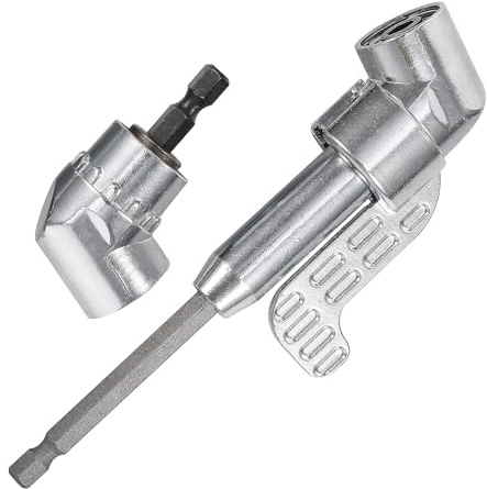 BUGUUYO 2 Stück Winkelaufsatz Schraubendreher Adapter Verstellbarer Bohrmaschinen Winkelvorsatz für Enge Räume Langlebige Stahlkonstruktion Kompatibel mit Akkuschraubern Präzise