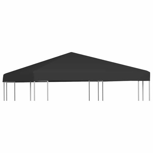 Sostituzione Copertura per Gazebo, Tetto per Tendone Da Festa, Copertura Superiore per Gazebo 270 g/m² 3x3 m Nera Per Portico Anteriore Cortile Balcone Privato