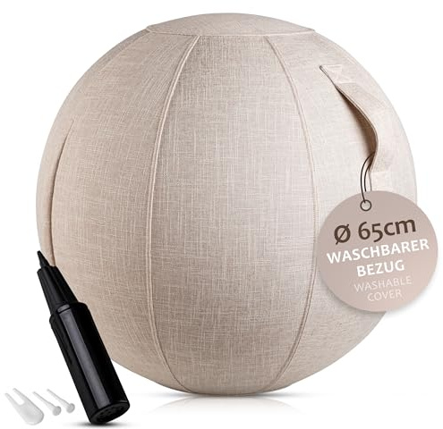 ONVAYA, Gymnastikball 65cm mit Bezug