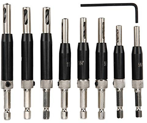 Set Di Punte Per Cerniera Per La Lavorazione Del Legno Per Foratura Di Cerniere Per Porte E Finestre, Utensile Per Foratura In Lega Di Alluminio E Ferro Con Scarico Automatico Del