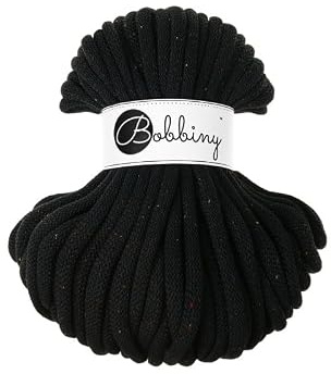 Flechtkordel Jumbo - 9mm - Baumwollkordel Baumwollgarn Garn Kordel Makramee Schnur Kordelband Natur Baumwolle DIY-Basteln 30m - Midnight Dust