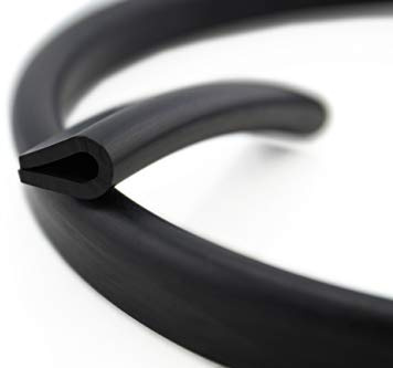 SMI-Fassungsprofil V8 für 8mm aus EPDM Vollgummi Schwarz widerstandsfähiger Kantenschutz für Scheiben, Fenster, Blech U-Profil, U-Gummiprofil, U-Form (5 m)