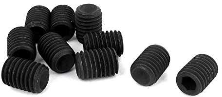 Aexit M12 x 16mm 1.75mm Pitch Innensechskant-Set Cup Point Madenschrauben Schwarz 10St (bcf349c726d391a89340ca54a526eebf)