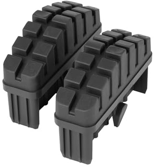 Hailo Leiter-Fuß-Set - Ersatzfüße für Hailo Sprossenleitern wie S100 ProfiLOT, S80 ProfiStep Duo und S60 ProfiStep UNO - 72 x 25 mm Holme - 2 x Leiterfüße - Schwarz