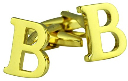 Stfery Manschettenknöpfe Herren Gild, Manschettenknöpfe Herren Mi Gravur Gold Cufflinks Anfängliches B Schmuck Geschenk