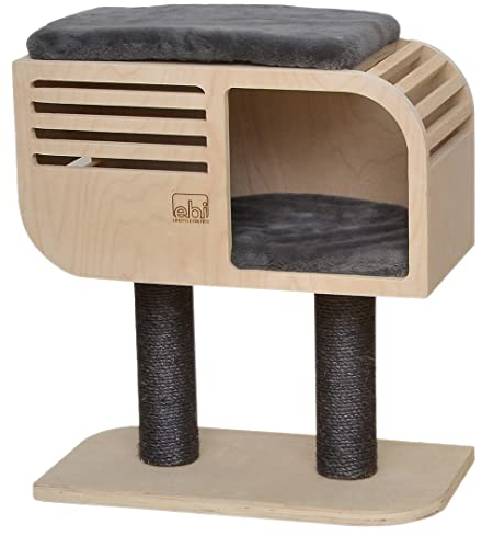 Ebi, Kratzbaum Atlas 60, 57,5 x 30 x 63,5 cm, Beige/Anthrazit, Kratzbaum, Beige/Anthrazit, Katze