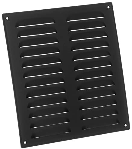 Steinberg14 Anthrazit 260x280mm Lüftungsgitter aus Stahlblech mit Insektenschutz - Wetterschutzgitter Zuluft Abluft Gitter