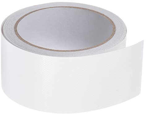 sourcing map Tarpaulin Repair Tape, 2 x14.6ft Universal Waterproof Awning Cloth Repair Tape for Crafts Home Improvement Outdoor Tent, White