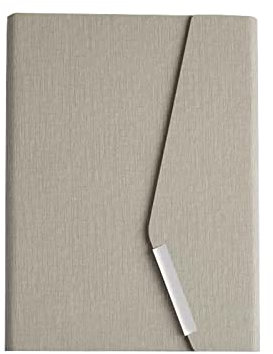 A5 Binder Cover Refillable Loose Leaf Round Ring Personal Journal Hardcover Notebook Suitable for Everyday use (Color : Grey)