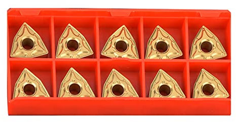 Fresa in Metallo Duro CNC, 10 Pezzi WNMG 432 WNMG0804 Inserti CNC Fresa per Inserti in Metallo Duro Utensile per Tornitura per Precisione Dimensionale della Superficie Lavorata