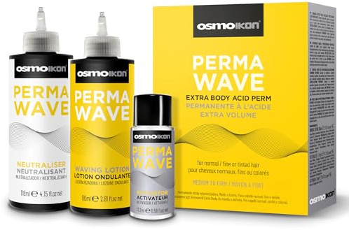 OSMO IKON PERMAWAVE - HAIR PERM KIT - EXTRA BODY ACID PERM - FOR NORMAL / FINE OR TINTED HAIR - MEDIUM TO FIRM - VEGAN FORMULA - TRUE TO ROD SIZE CURLS